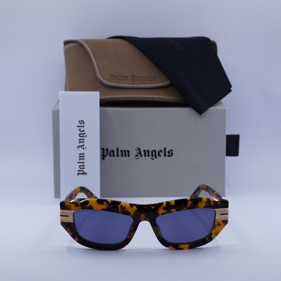 Palm Angels PERI10E CLAIRE 6045 Cat Eye Sunglasses - Havana/Blue - Picture 2 of 9